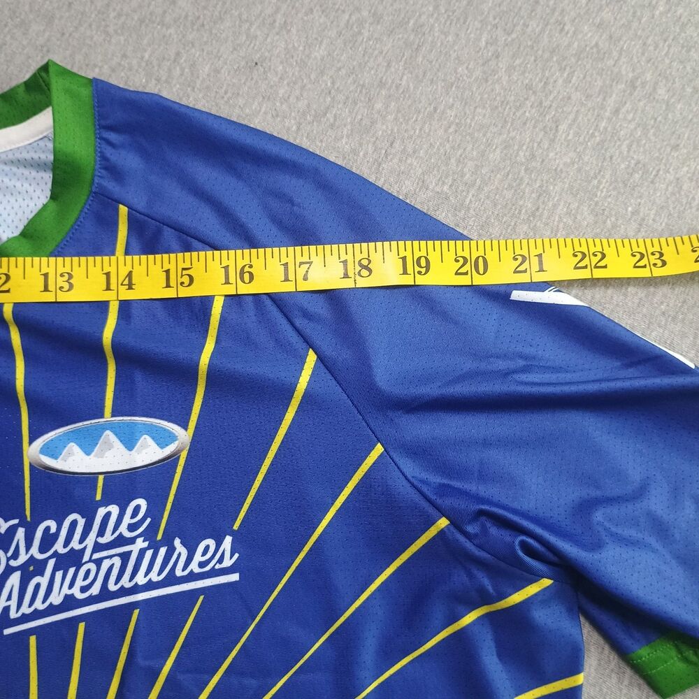Primal Escape Adventures Women XL Impel Active Shirt Blue Green Graphic Jersey - Picture 5 of 7